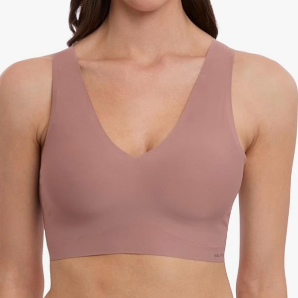 Nautica Intimates Navy Blue Lounge Seamless Pullover Bra Size Small 4093-49